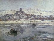 Claude Monet Vetheuil in winter oil painting on canvas